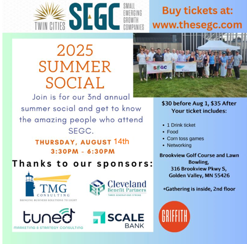 Invitation for SEGC Summer Social 2025